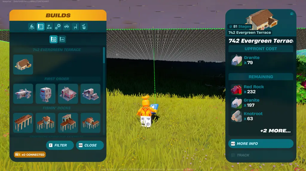 The Build menu before the Quick Building Update